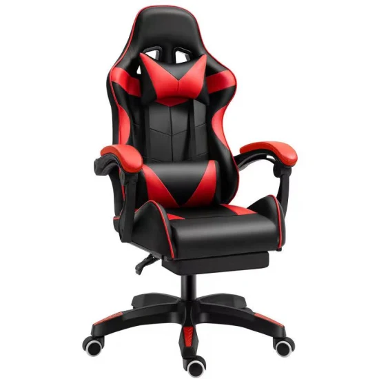 Silla Günstiger PC-PU-Leder-Recliner-Schwenk-Höhenverstellbarer Gaming-Stuhl